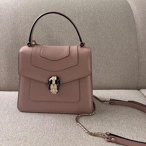 Bvlgari Serpenti Forever Top Handle Bag Small in Pink